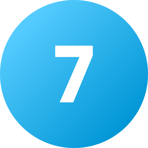 숫자 7 Generic Flat Gradient icon