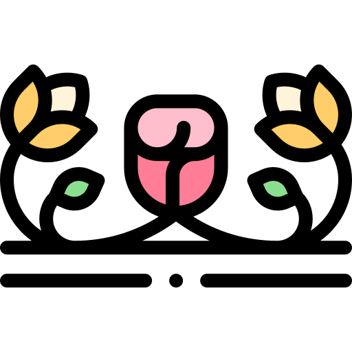 Floral design Detailed Rounded Lineal color icon