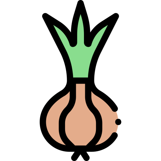 Onion Detailed Rounded Lineal color icon