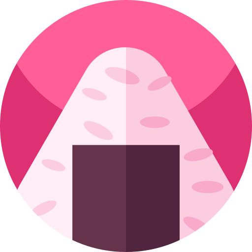 onigiri Geometric Flat Circular Flat icon