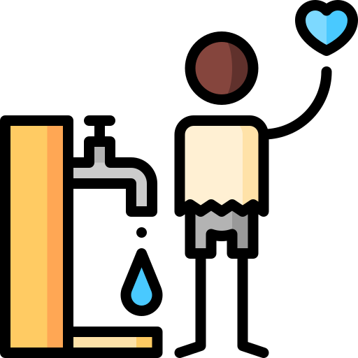 수도꼭지 Puppet Characters Lineal Color icon