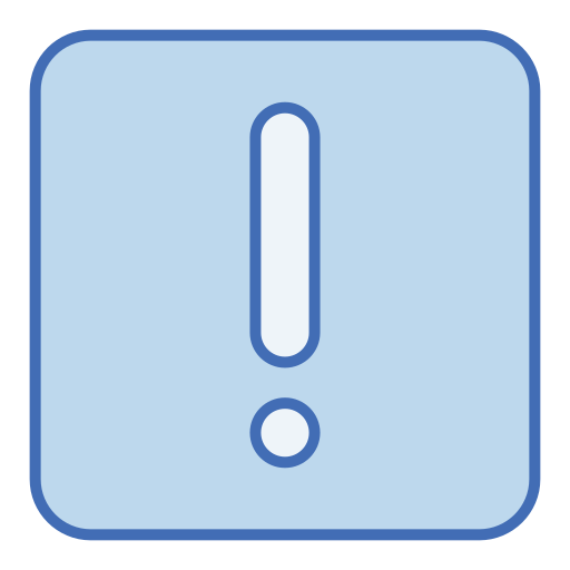 Warning Generic Blue icon