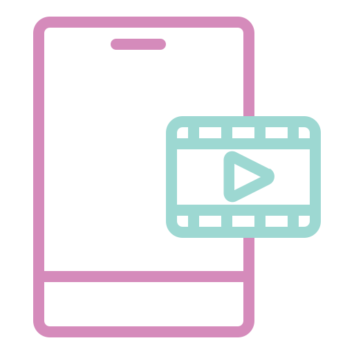 video Generic Outline Color icon