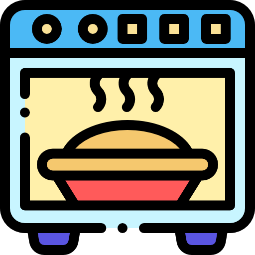 Oven Detailed Rounded Lineal color icon