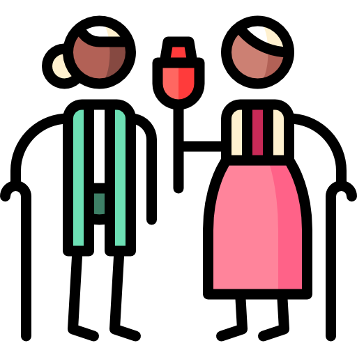 カップル Puppet Characters Lineal Color icon