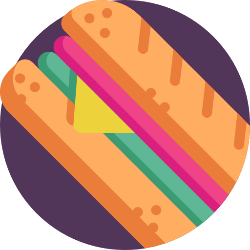 Sandwich Detailed Flat Circular Flat icon