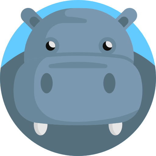 Hippo Detailed Flat Circular Flat icon