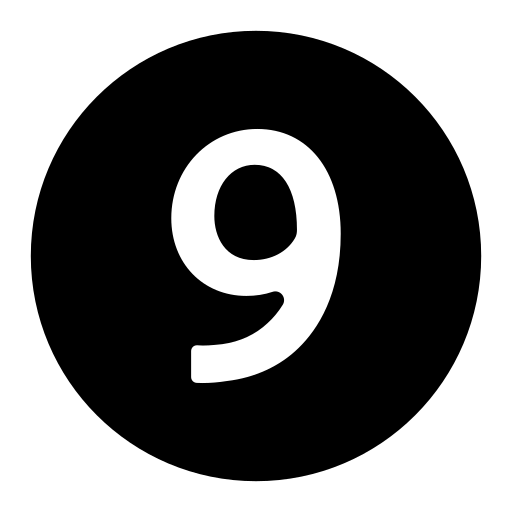 dziewięć Generic Glyph ikona