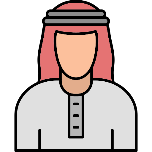 Arab Generic Thin Outline Color icon