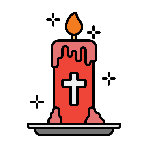 Candle Generic Outline Color icon