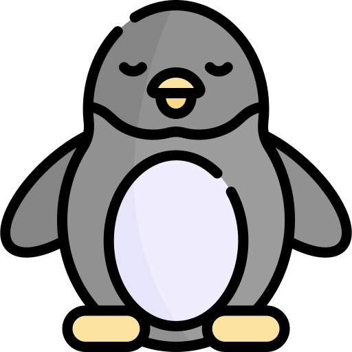 Penguin Kawaii Lineal color icon