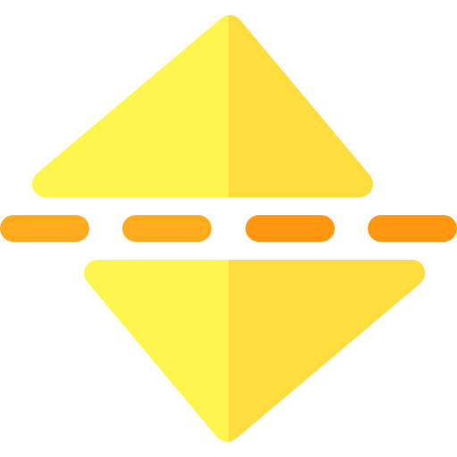 wyprostować Basic Rounded Flat ikona