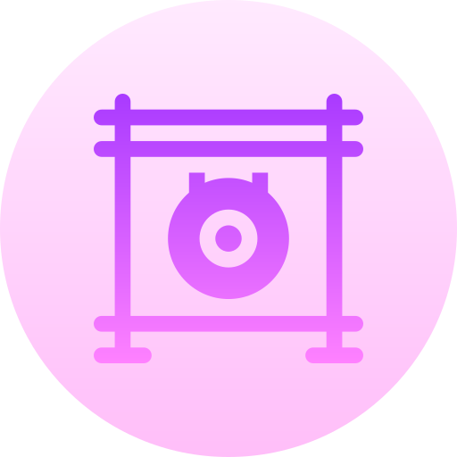 Gong Basic Gradient Circular icon