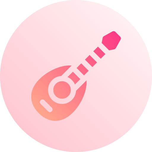 Lute Basic Gradient Circular icon