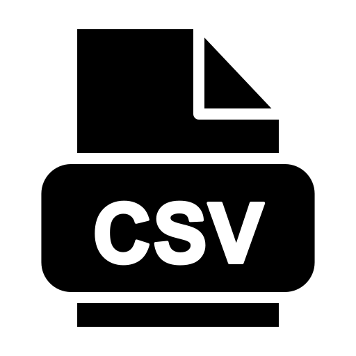 plik csv Generic Glyph ikona