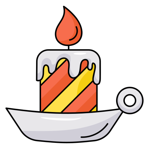 Candle Generic Thin Outline Color icon