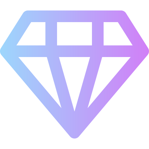 diamant Super Basic Rounded Gradient Icône