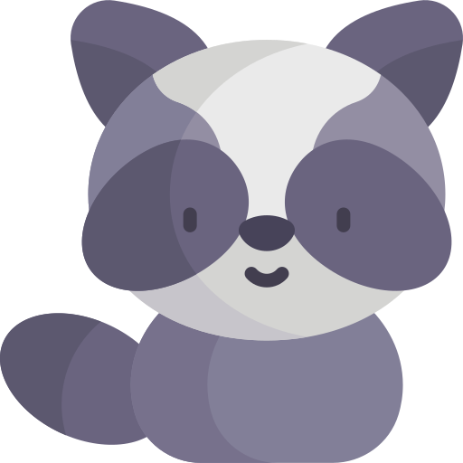 Racoon Kawaii Flat icon