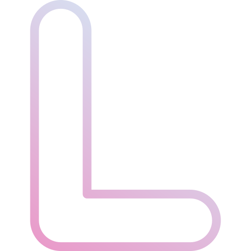 litera l Super Basic Rounded Gradient ikona