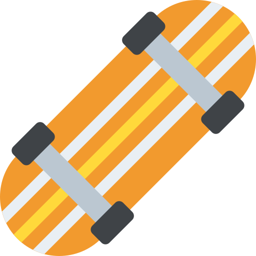 Skateboard Flat Color Flat icon