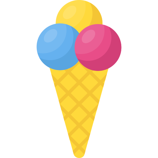 Ice cream Flat Color Flat icon