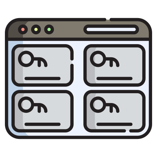 Password manager Generic Outline Color icon