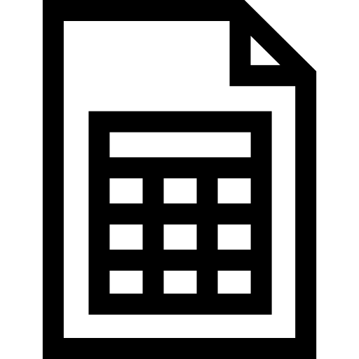 tableau de données Basic Straight Lineal Icône