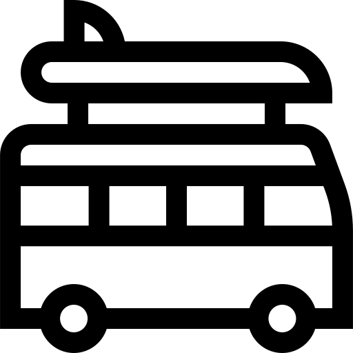 caravane Basic Straight Lineal Icône