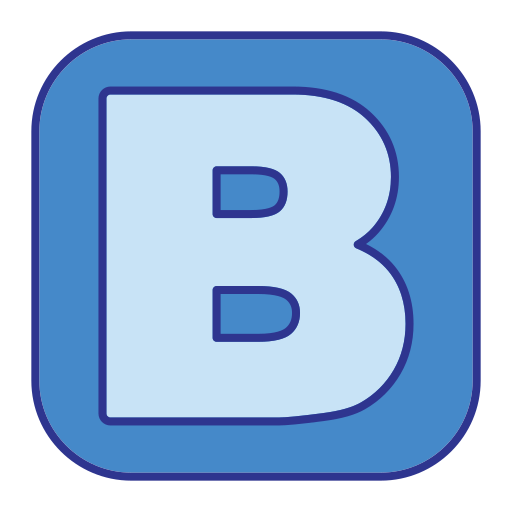 buchstabe b Generic Blue icon