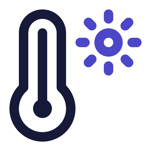 High temperature Generic Outline Color icon