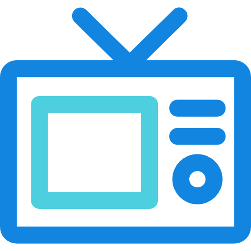 fernsehen Kiranshastry Lineal Blue icon