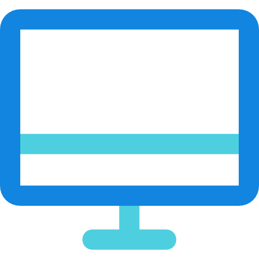 Monitor Kiranshastry Lineal Blue icon