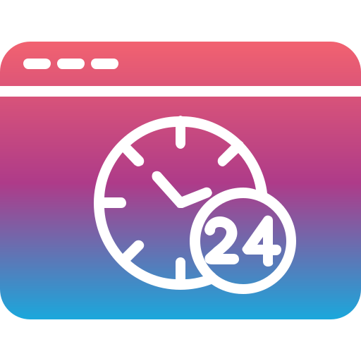 24 hours Generic Flat Gradient icon