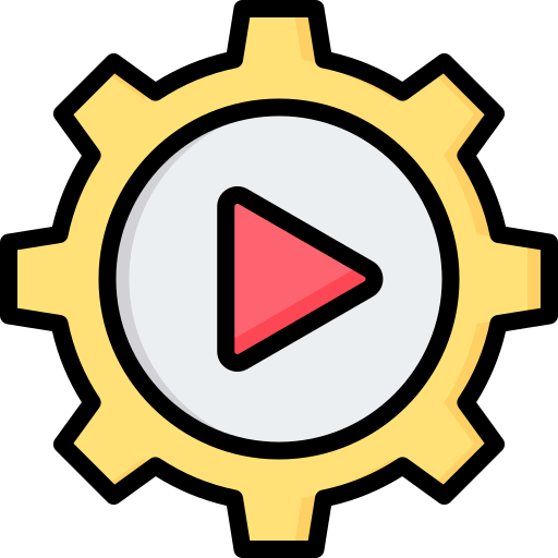 video Generic Outline Color icon