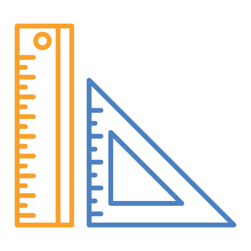 Ruler Generic Outline Color icon