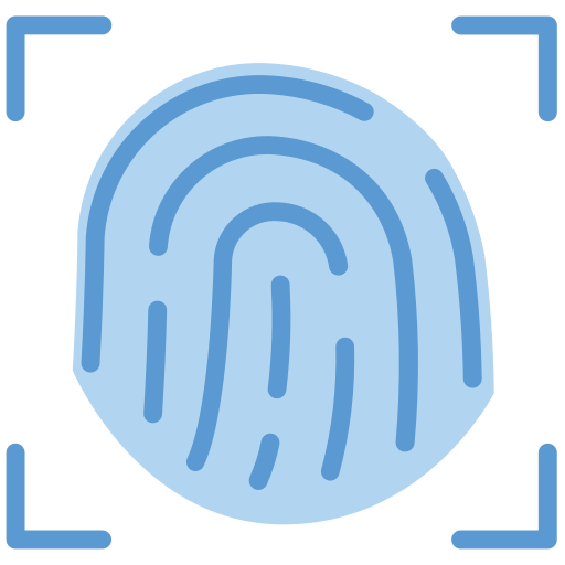 finger scan Generic Blue icon