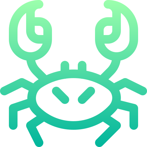 Crab Basic Gradient Lineal color icon