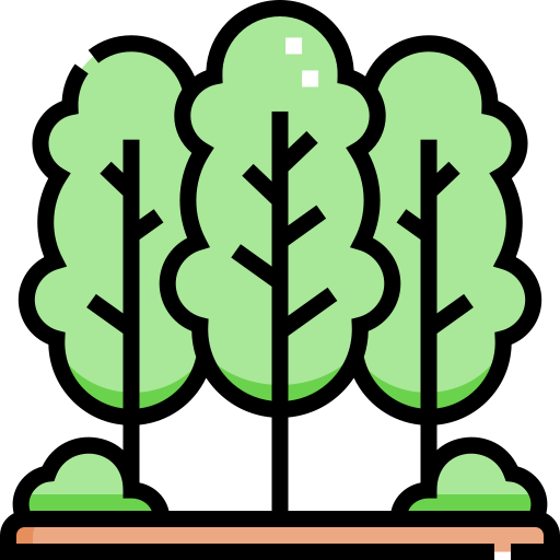 Лес Detailed Straight Lineal color иконка