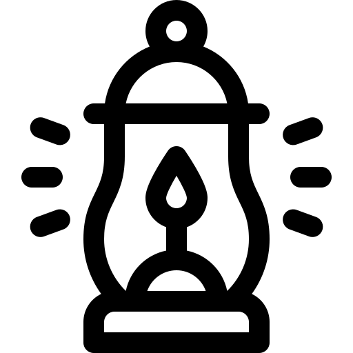 lanterna Basic Rounded Lineal Ícone