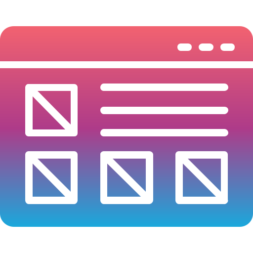 Wireframe Generic Flat Gradient icon