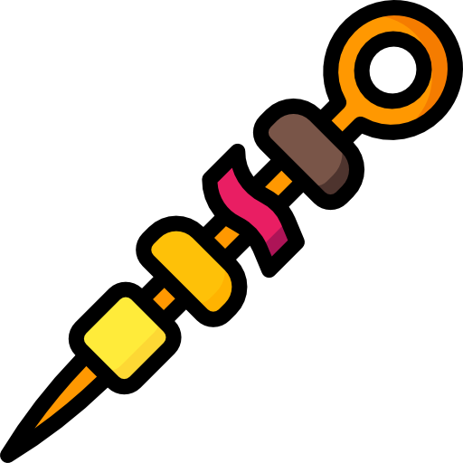 Skewer Basic Miscellany Lineal Color icon