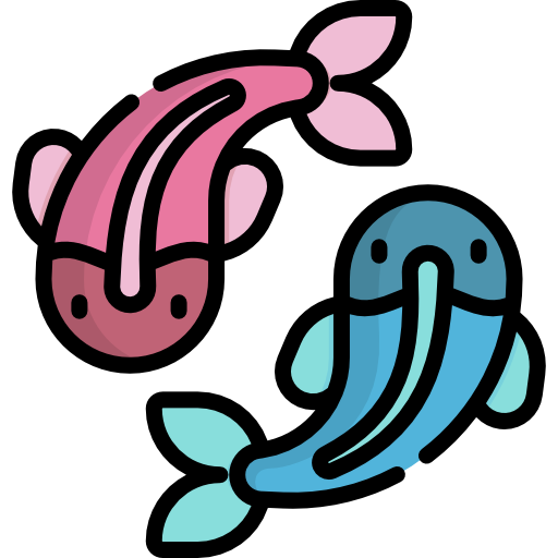 Koi Kawaii Lineal color icon