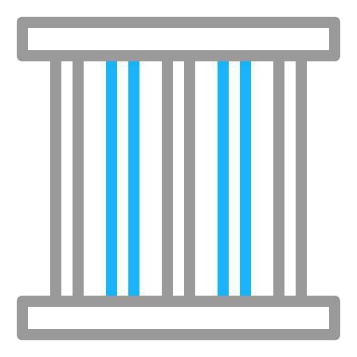 Jail Generic Outline Color icon