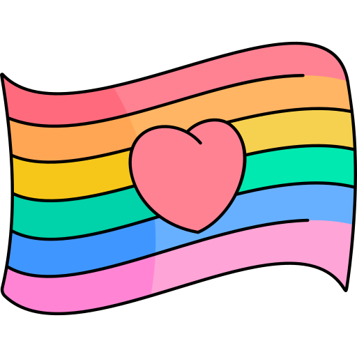 regenbogenfahne Generic Thin Outline Color icon