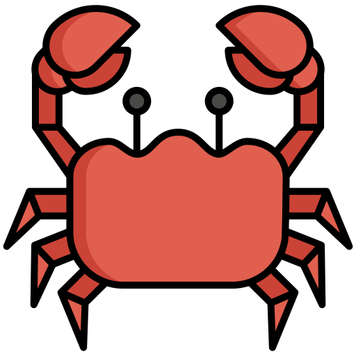 crabe Flaticons Lineal Color Icône