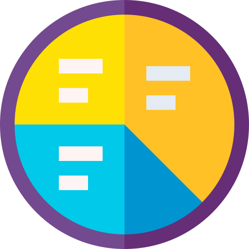 kuchendiagramm Basic Straight Flat icon