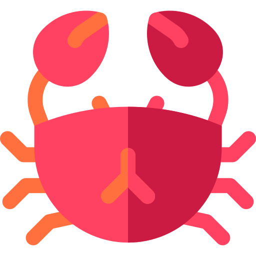 crabe Basic Rounded Flat Icône