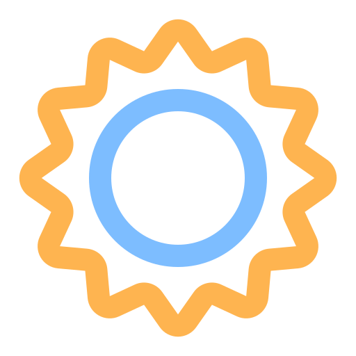 太陽 Generic Outline Color icon