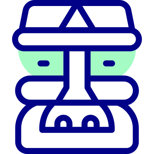 Tiki Detailed Mixed Lineal color icon