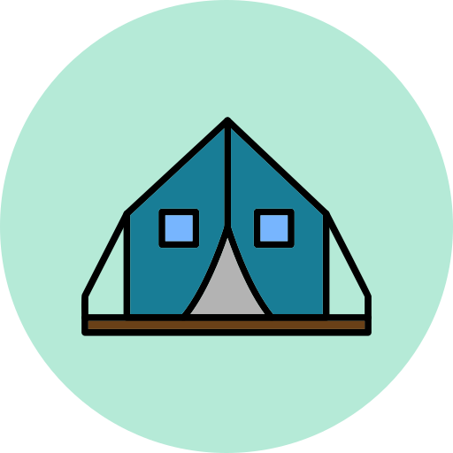 Tent Generic Outline Color icon